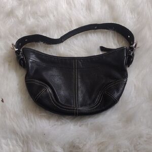 Coach Soho Mini Black Leather Shoulder Bag